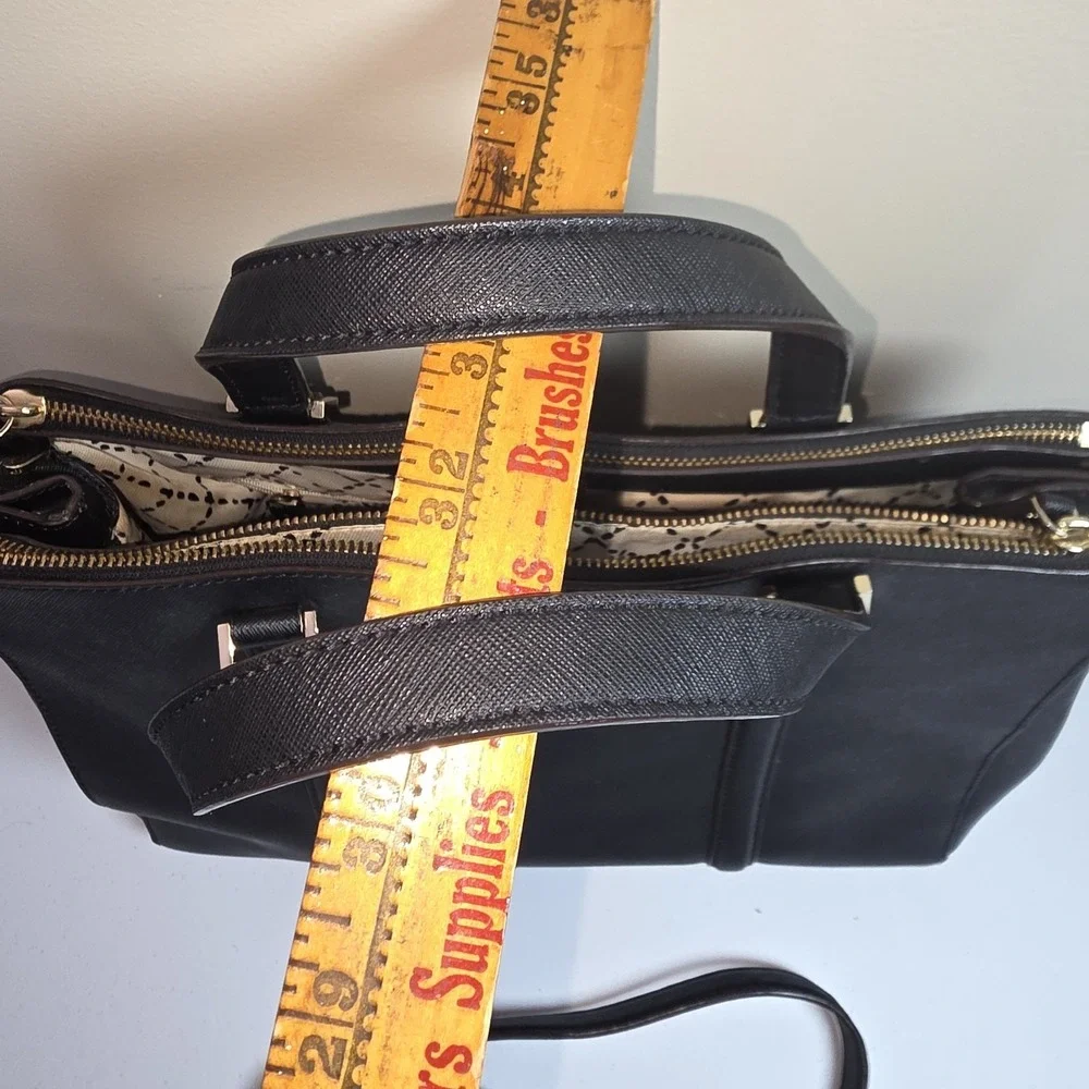 Kate Spade Small Black Loden Newbury Lane Bag Satchel Crossbody Purse Leather‎